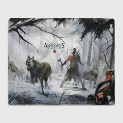 Плед флисовый Assassin’s Creed 3, цвет: 3D-велсофт