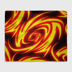Плед флисовый ОГНЕННЫЕ ВОЛНЫ FIRE STRIPES, цвет: 3D-велсофт