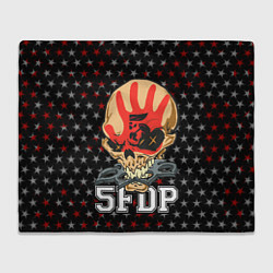 Плед флисовый Five Finger Death Punch 3, цвет: 3D-велсофт
