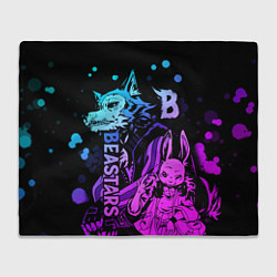 Плед флисовый BEASTARS, Легоши и Хару, цвет: 3D-велсофт