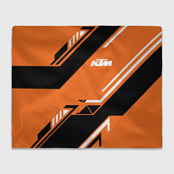Плед флисовый KTM КТМ SPORT, цвет: 3D-велсофт