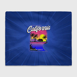 Плед флисовый California golden coast, цвет: 3D-велсофт