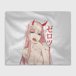 Плед флисовый Darling in the Franxx Zero Two, цвет: 3D-велсофт