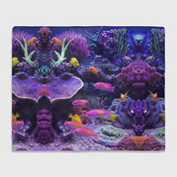 Плед флисовый Коралловые рыбки, цвет: 3D-велсофт