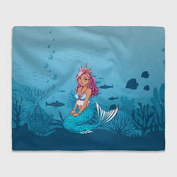 Плед флисовый Mermaid Русалка Русалочка, цвет: 3D-велсофт