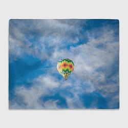 Плед флисовый Воздушный шар в небе, цвет: 3D-велсофт