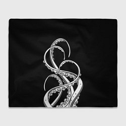 Плед флисовый Octopus Black and White, цвет: 3D-велсофт