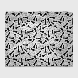 Плед флисовый Шахматы, цвет: 3D-велсофт