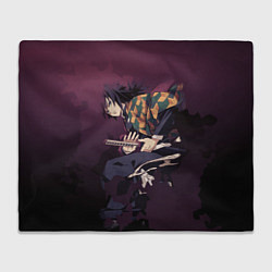 Плед флисовый Клинок, рассекающий демонов, цвет: 3D-велсофт
