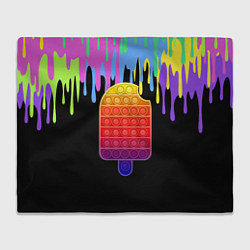 Плед флисовый ICE CREAM POP-IT, цвет: 3D-велсофт