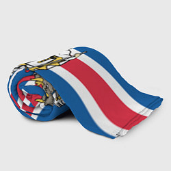 Плед флисовый Флаг и Герб Исландии, цвет: 3D-велсофт — фото 2