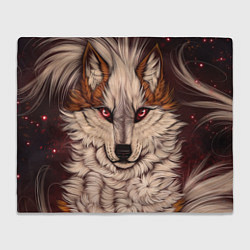 Плед флисовый Красивая Волчица, цвет: 3D-велсофт