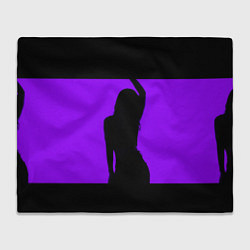 Плед флисовый Тень танцующей девушки, цвет: 3D-велсофт