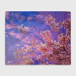 Плед флисовый Сакура, цвет: 3D-велсофт