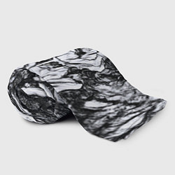 Плед флисовый Черно-белый узор Маки, цвет: 3D-велсофт — фото 2