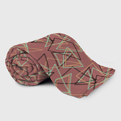 Плед флисовый Террактовый геометрический, цвет: 3D-велсофт — фото 2