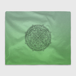 Плед флисовый Peacefull green, цвет: 3D-велсофт