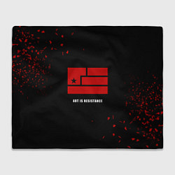 Плед флисовый Art is resistance, цвет: 3D-велсофт