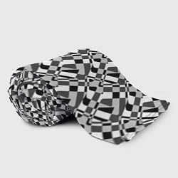 Плед флисовый Черно-белый абстрактный узор, цвет: 3D-велсофт — фото 2