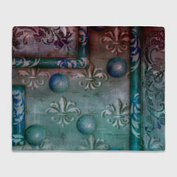 Плед флисовый Объемная абстракция - Флер-де-лис, цвет: 3D-велсофт