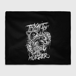 Плед флисовый Thy Art Is Murder, цвет: 3D-велсофт