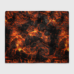 Плед флисовый Горящая лава, цвет: 3D-велсофт