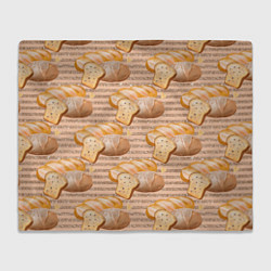 Плед флисовый Выпечка - хлеб и булочки, цвет: 3D-велсофт