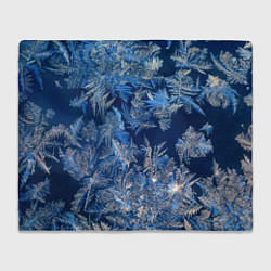 Плед флисовый Снежинки макро snowflakes macro, цвет: 3D-велсофт