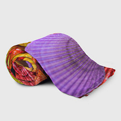 Плед флисовый Разноцветные ракушки multicolored seashells, цвет: 3D-велсофт — фото 2