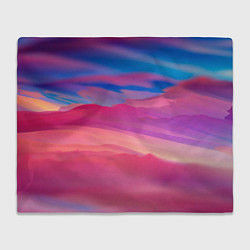 Плед флисовый Гармоничные цветовые волны, цвет: 3D-велсофт