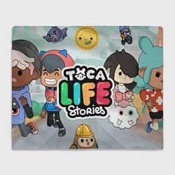 Плед флисовый Toca Life: Stories, цвет: 3D-велсофт