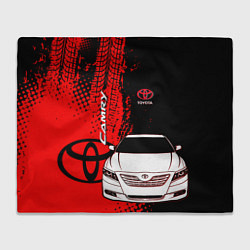 Плед флисовый Camry Toyota glitch, цвет: 3D-велсофт