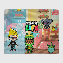 Плед флисовый Toca Life: Crocodile, цвет: 3D-велсофт