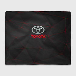 Плед флисовый Toyota Тонкие линии неона, цвет: 3D-велсофт
