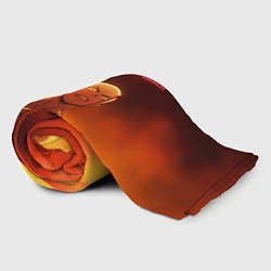 Плед флисовый Сайтама в огне One Punch-Man, цвет: 3D-велсофт — фото 2