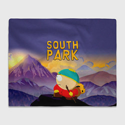 Плед флисовый Эпичный Картман в горах Южный Парк, цвет: 3D-велсофт