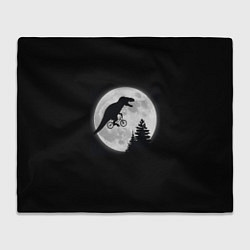 Плед флисовый T-REX НА ЛУНЕ, цвет: 3D-велсофт