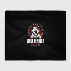 Плед флисовый Бультерьер Bull Terrier, цвет: 3D-велсофт