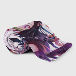 Плед флисовый Незуко Камадо Nezuko, цвет: 3D-велсофт — фото 2