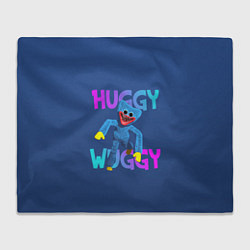 Плед флисовый Huggy Wuggy: Зубастый монстр, цвет: 3D-велсофт
