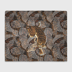 Плед флисовый Тигр в засаде, цвет: 3D-велсофт