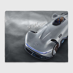 Плед флисовый Mercedes-Benz EQ Silver Arrow Concept, цвет: 3D-велсофт