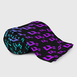 Плед флисовый JOJOS BIZARRE ADVENTURE NEON PATTERN НЕОН УЗОР, цвет: 3D-велсофт — фото 2