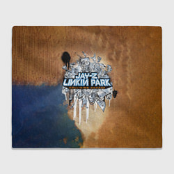 Плед флисовый Collision Course - Jay-Z и Linkin Park, цвет: 3D-велсофт