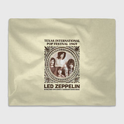 Плед флисовый Led Zeppelin - Texas International Pop Festival 19, цвет: 3D-велсофт