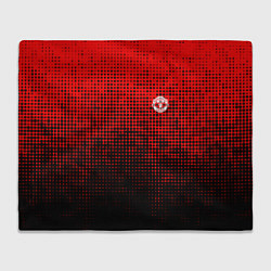 Плед флисовый MU red-black, цвет: 3D-велсофт