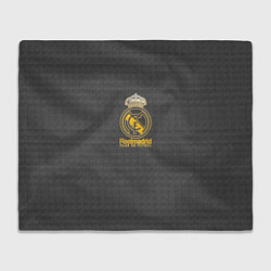 Плед флисовый Real Madrid graphite theme, цвет: 3D-велсофт