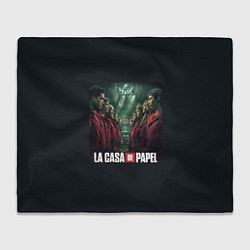 Плед флисовый ПЕРСОНАЖИ БУМАЖНЫЙ ДОМ - LA CASA DE PAPEL, цвет: 3D-велсофт