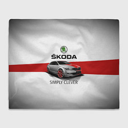 Плед флисовый Skoda Rapid Sport, цвет: 3D-велсофт