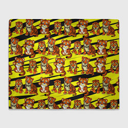 Плед флисовый Няшные Тигрята, цвет: 3D-велсофт
